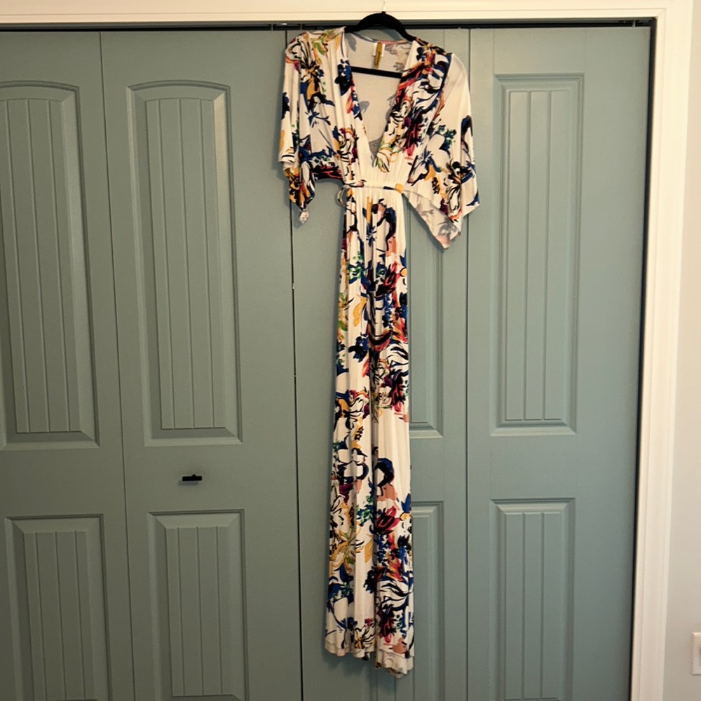 Gently worn large floral Rachel Pally batwing maxi dress